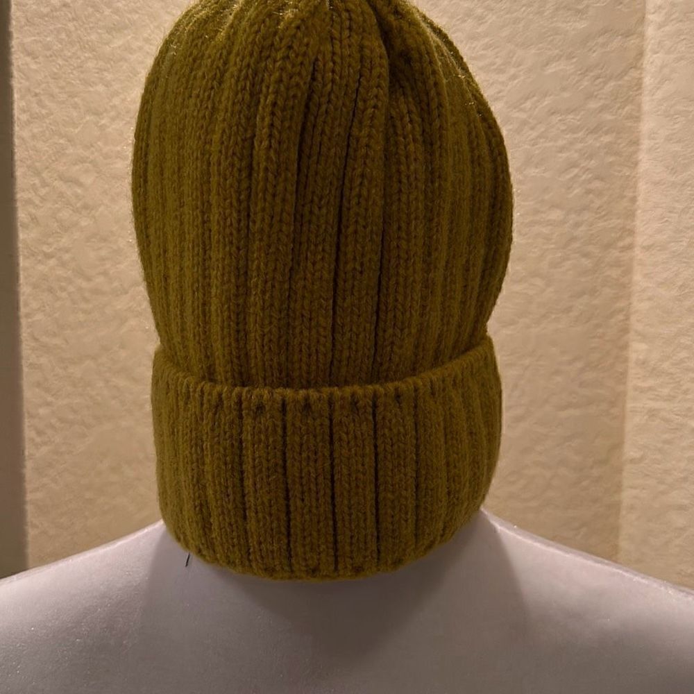 Hat Attack Womens Color Story Knit Beanie Ribbed Cuffed Yellow FEFA115 NWT